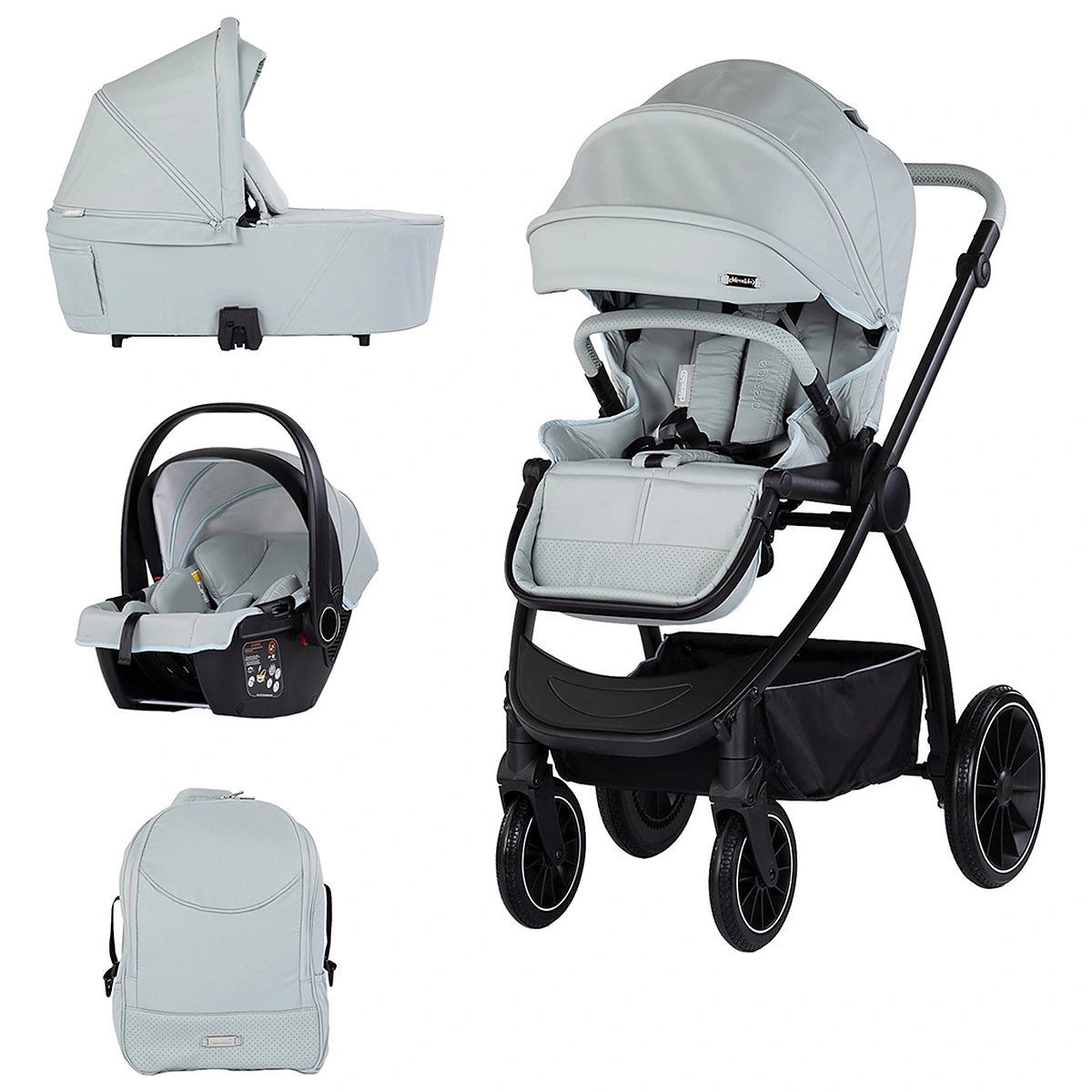 Carucioare 3 in 1 - Carucior Chipolino Prestige 3 in 1, Matcha 0 luni