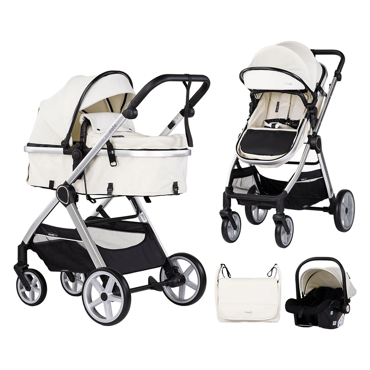 Carucioare 3 in 1 - Carucior Chipolino Vista 3 in 1 biscotta