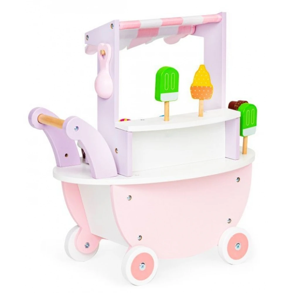 Carucior din lemn tip magazin de inghetata Ecotoys [1]