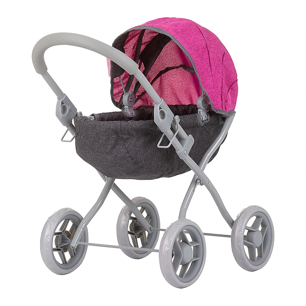 Carucioare papusi - Carucior pentru papusi Chipolino Daisy, Grey pink linen
