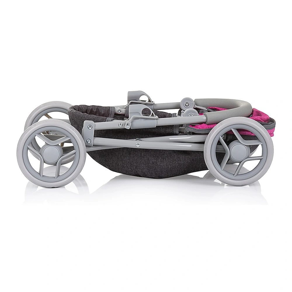 Carucior pentru papusi Chipolino Daisy, Grey pink linen [2]