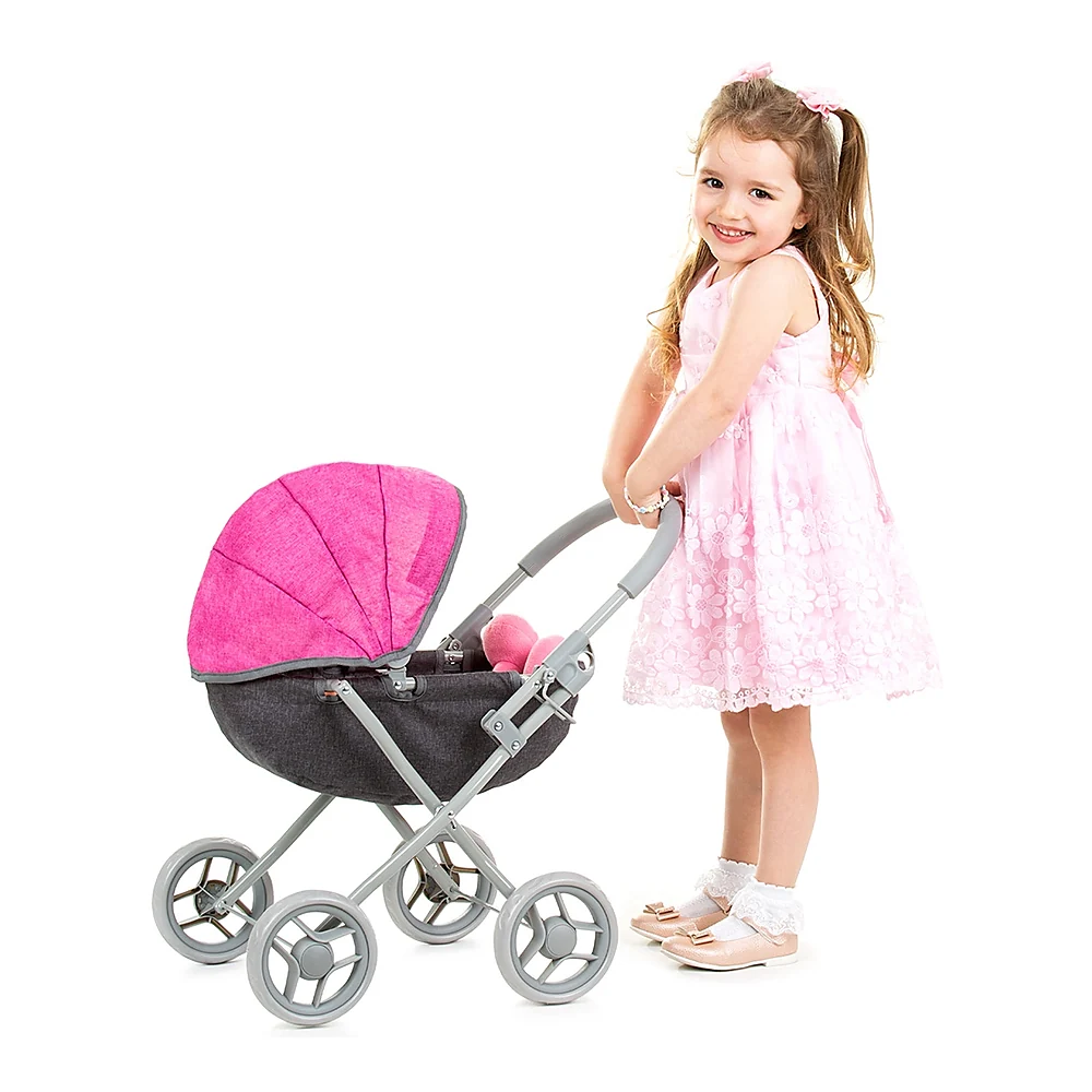 Carucior pentru papusi Chipolino Daisy, Grey pink linen [3]