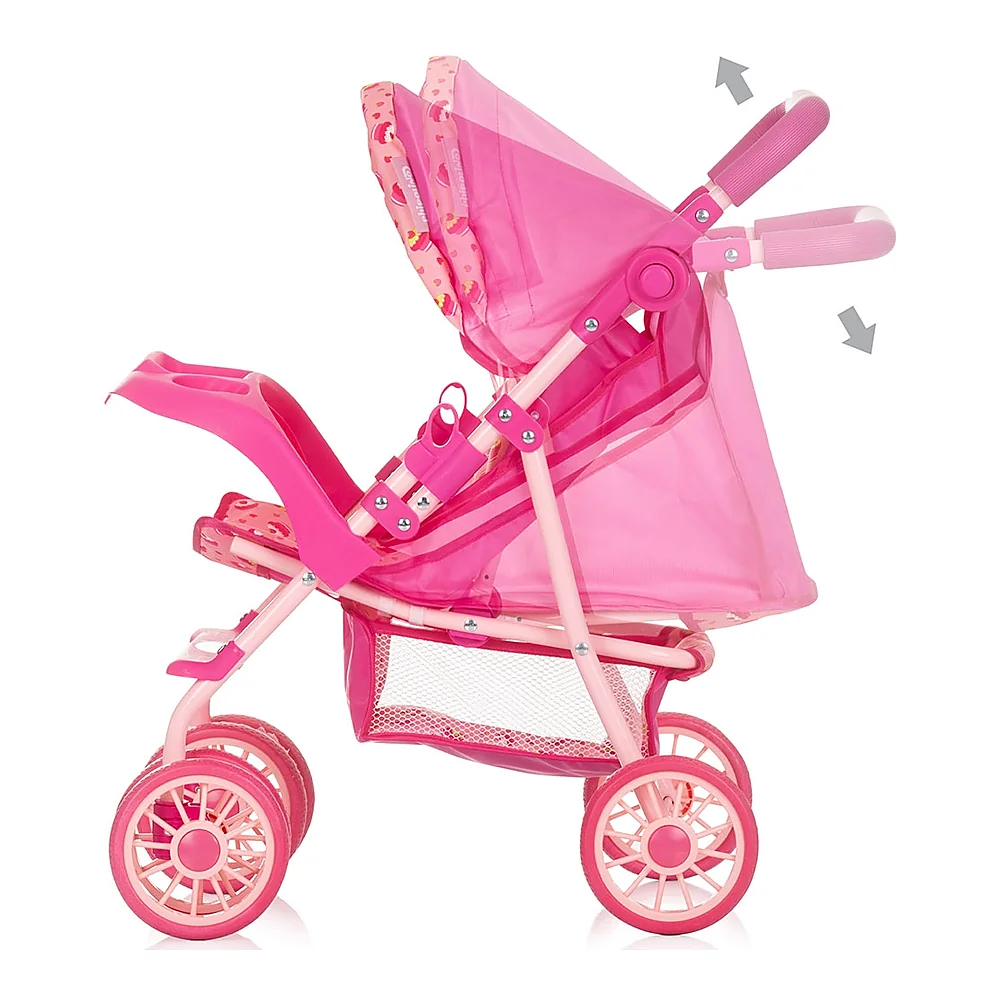 Carucior papusi stabil cu roti duble si pliabil – 3+ ani - Briose [2]