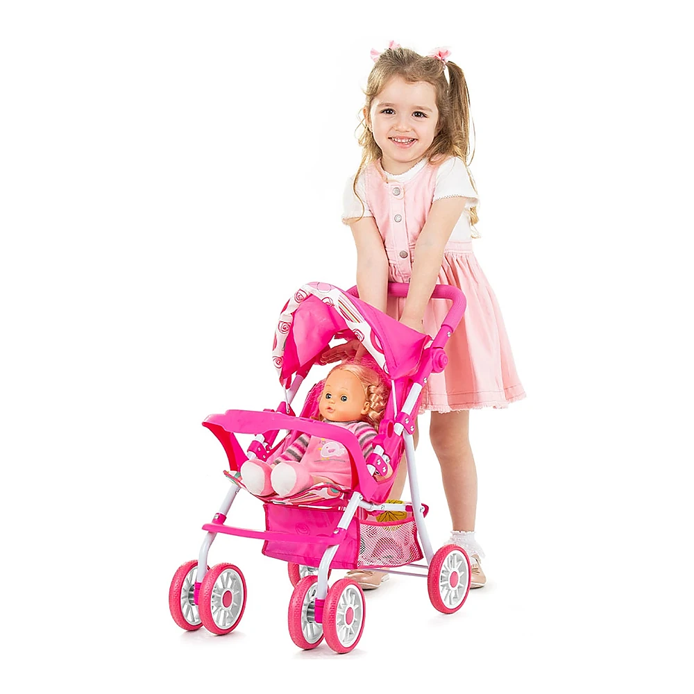 Carucior papusi stabil cu roti duble si pliabil – 3+ ani [4]