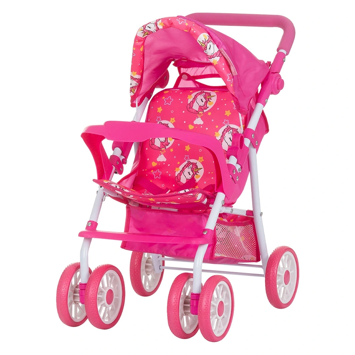 Papusi - Carucior papusi usor cu spatar reglabil – copii 3+ ani - Unicorns