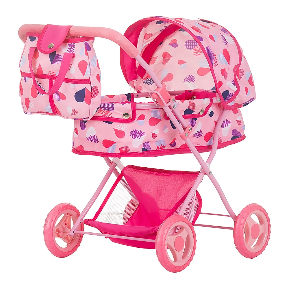 Papusi - Carucior pentru papusi Chipolino Dora hearts