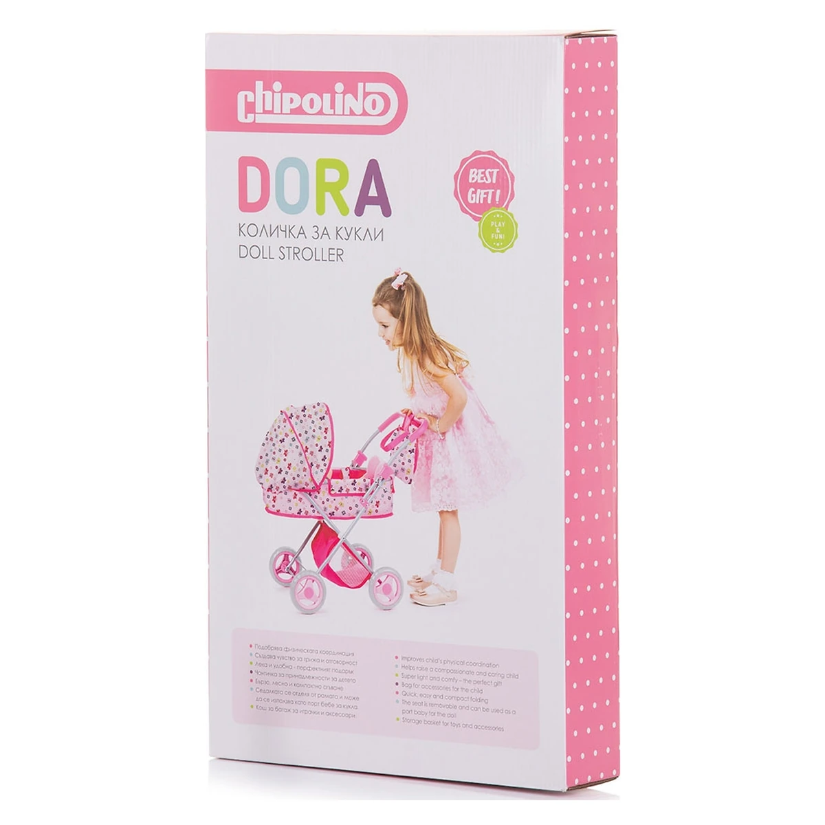 Carucior pentru papusi Chipolino Dora hearts 3 ani [4]