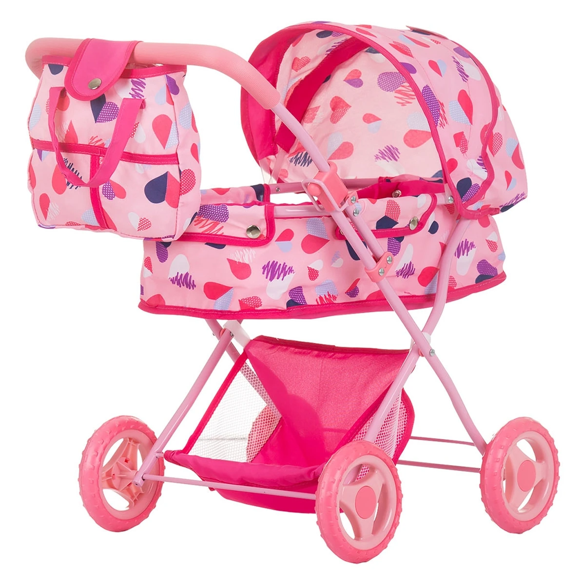 Papusi - Carucior pentru papusi Chipolino Dora hearts