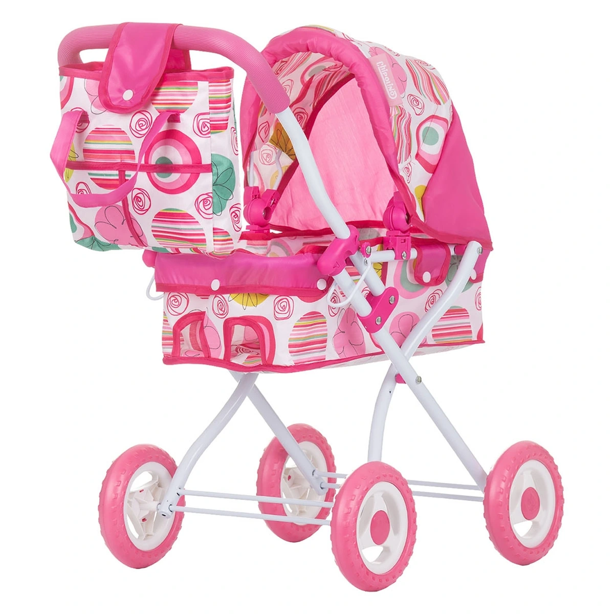 Papusi - Carucior pentru papusi Chipolino Emily multicolor