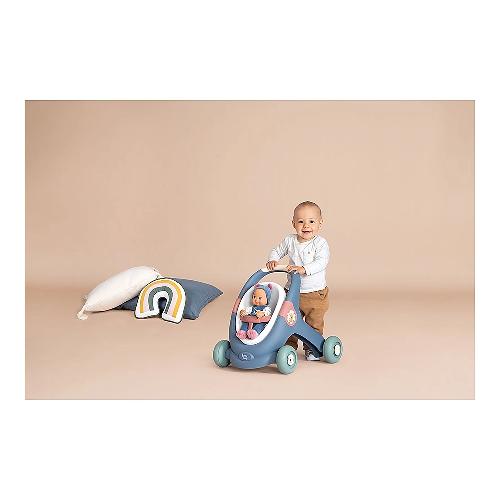 Carucior pentru papusi Smoby Baby Walker 3 in 1 cu papusa [10]
