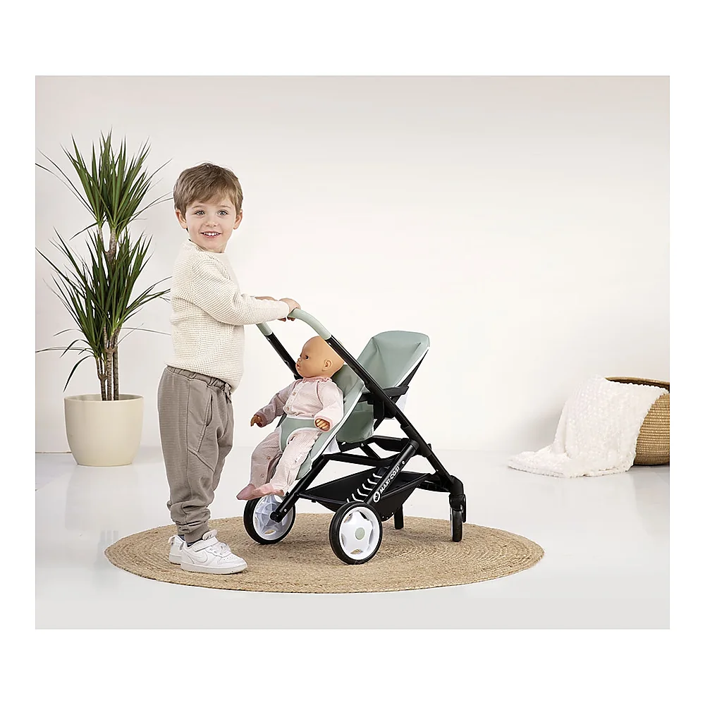 Carucior pentru papusi Smoby Maxi Cosi Twin albastru [4]