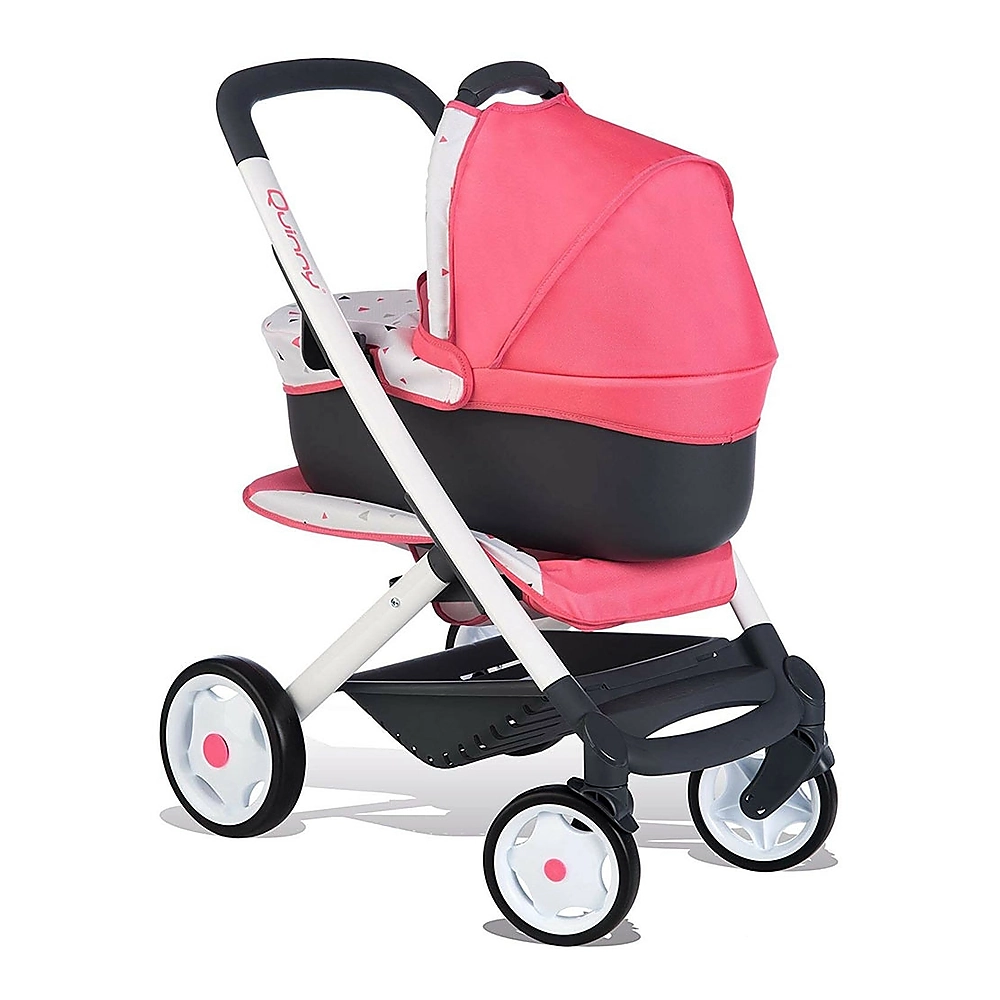 Carucioare papusi - Carucior pentru papusi Smoby Quinny Combi 3 in 1 roz