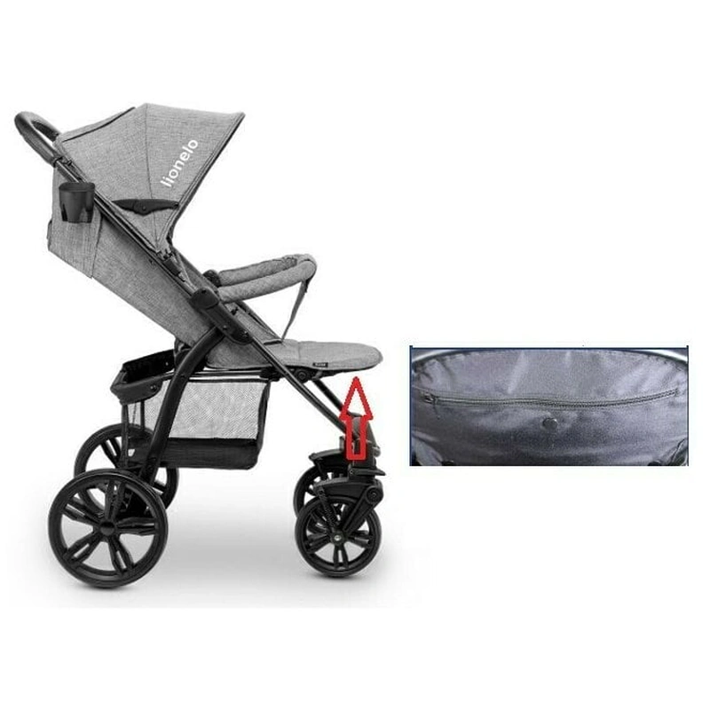 Carucior sport Annet Plus, De la nastere, Cu accesorii si capotina XXL reglabila, 0 - 22 Kg, Gri [17]