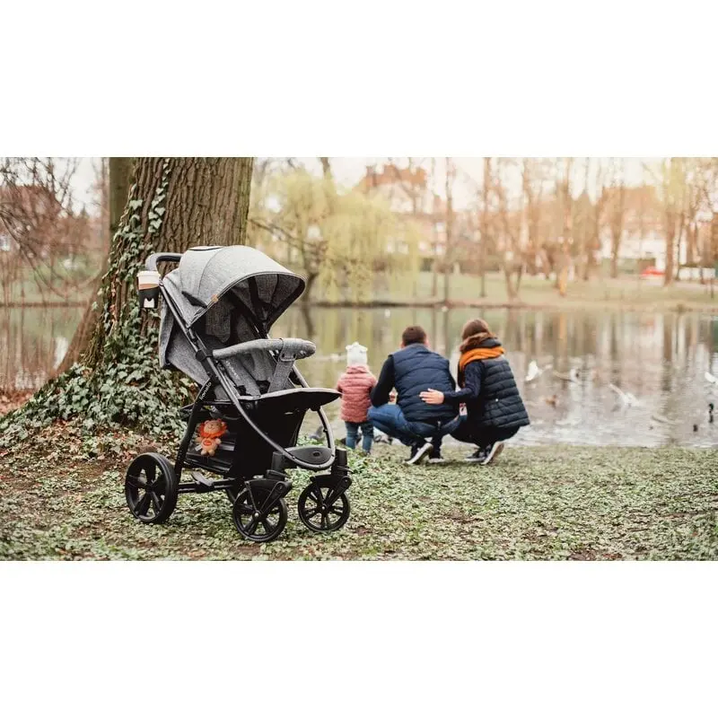 Carucior sport Annet Plus, De la nastere, Cu accesorii si capotina XXL reglabila, 0 - 22 Kg, Negru [22]