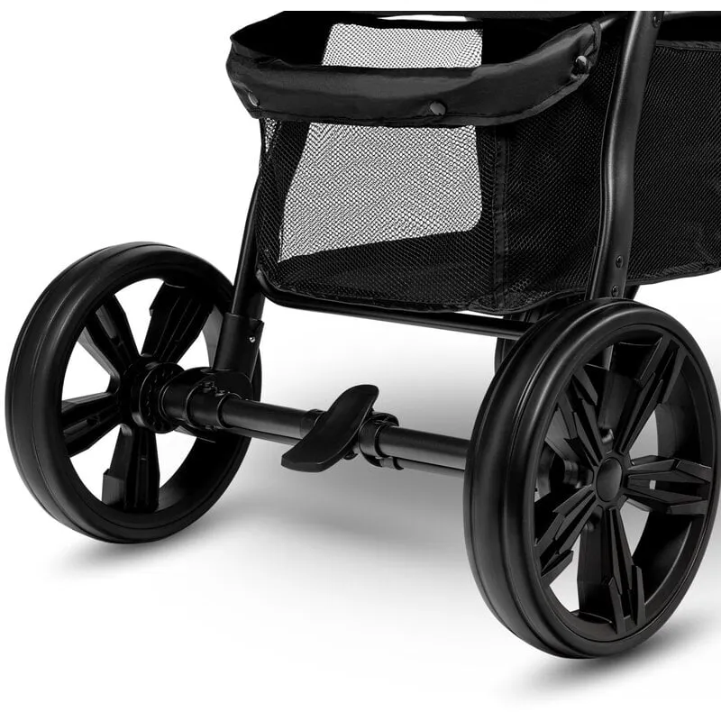 Carucior sport Annet Plus, De la nastere, Cu accesorii si capotina XXL reglabila, 0 - 22 Kg, Negru [16]