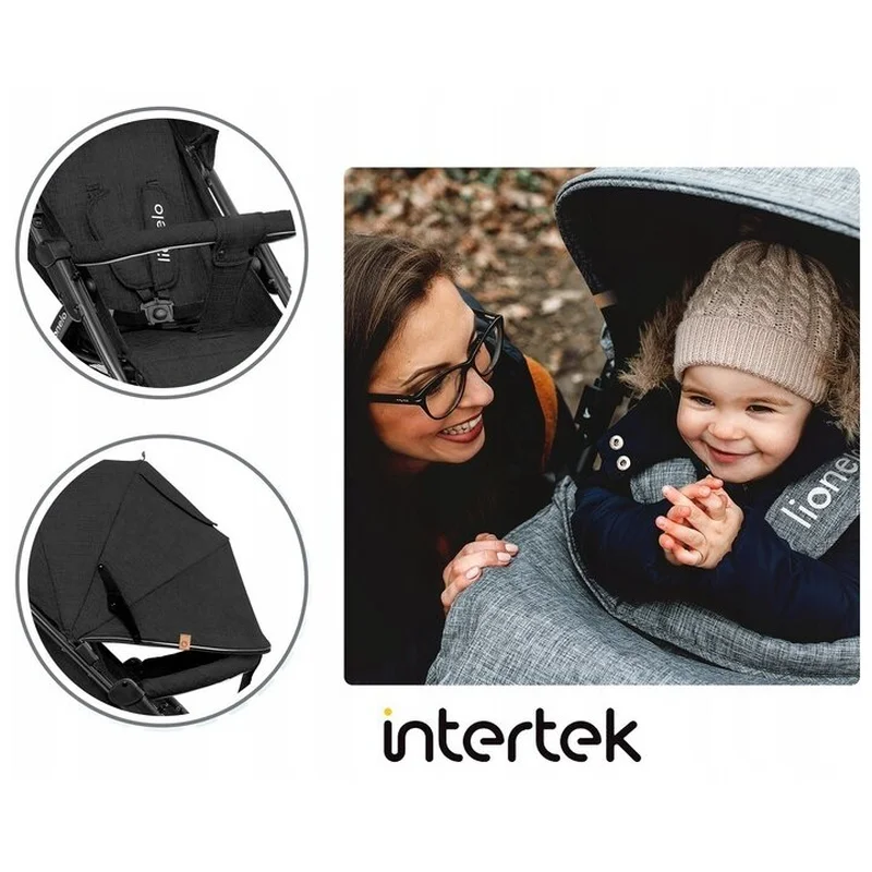 Carucior sport Annet Plus, De la nastere, Cu accesorii si capotina XXL reglabila, 0 - 22 Kg, Negru [23]