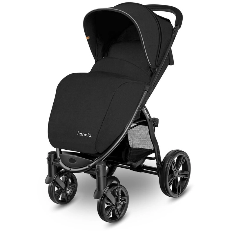Carucior sport Annet Plus, De la nastere, Cu accesorii si capotina XXL reglabila, 0 - 22 Kg, Negru [4]