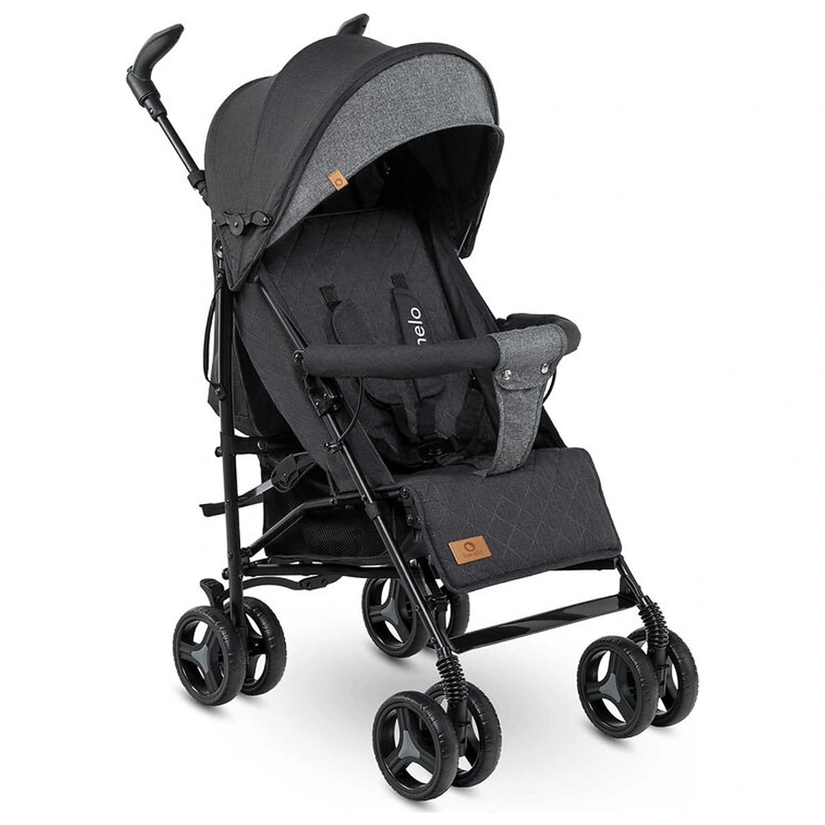 Carucioare sport - Carucior sport compact, Lionelo, Irma, Pliere tip umbrela, 6- 36 luni, Pana la 15 kg, Gri/Negru