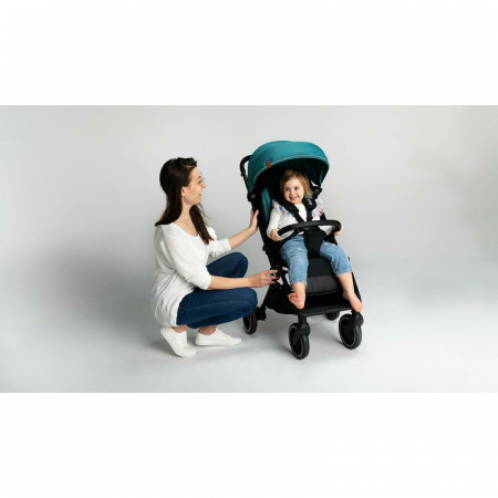 Carucior sport, Lionelo, Cloe, Cu accesorii, Pliere compacta pentru avion, cu o singura mana, 6 luni+, Verde Smarald [27]
