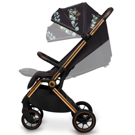 Carucior sport, Lionelo, Cloe, Golden Moments, Editie limitata, Cu accesorii, Pliere compacta pentru avion, 6 luni+, Negru [5]