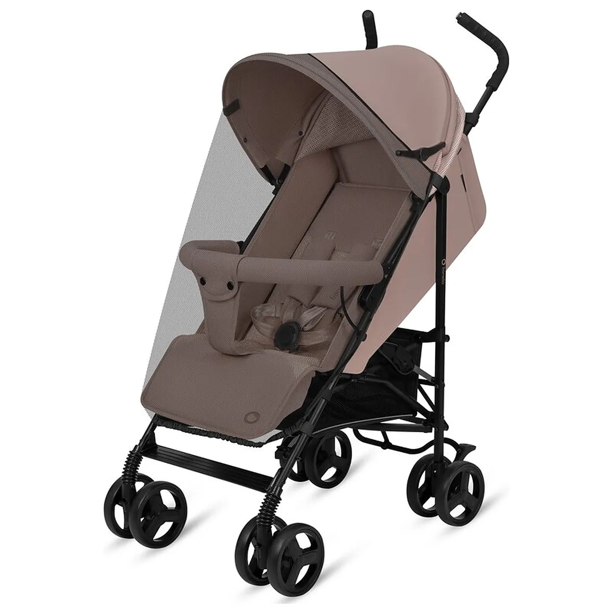 Carucior sport, Lionelo, Elia, Cu plasa de tantari, Suport de picioare reglabil, Spatar ajustabil in 4 pozitii, Capotina XXL, Pliere tip umbrela, Capacitate 15 kg, 6 luni+, Bej Taupe [4]