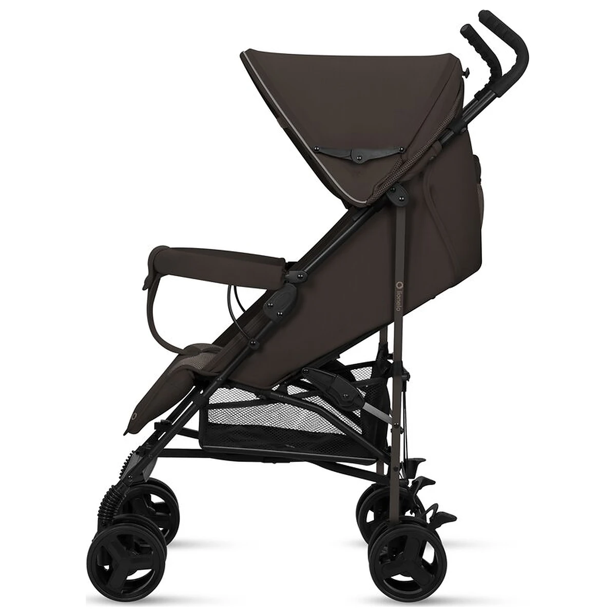 Carucior sport, Lionelo, Elia, Cu plasa de tantari, Suport de picioare reglabil, Spatar ajustabil in 4 pozitii, Capotina XXL, Pliere tip umbrela, Capacitate 15 kg, 6 luni+, Maro [5]