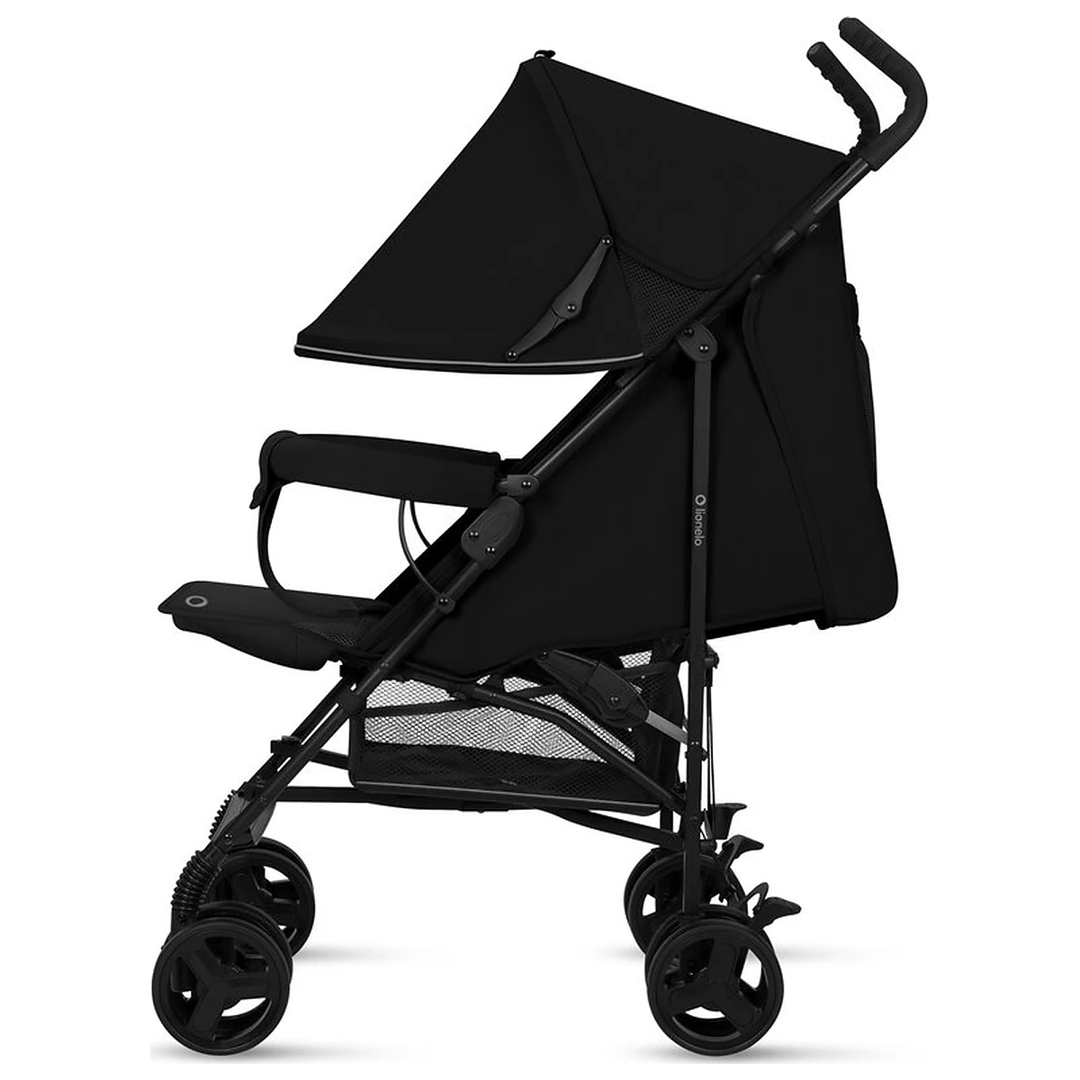 Carucior sport, Lionelo, Elia, Cu plasa de tantari, Suport de picioare reglabil, Spatar ajustabil in 4 pozitii, Capotina XXL, Pliere tip umbrela, Capacitate 15 kg, 6 luni+, Negru [7]