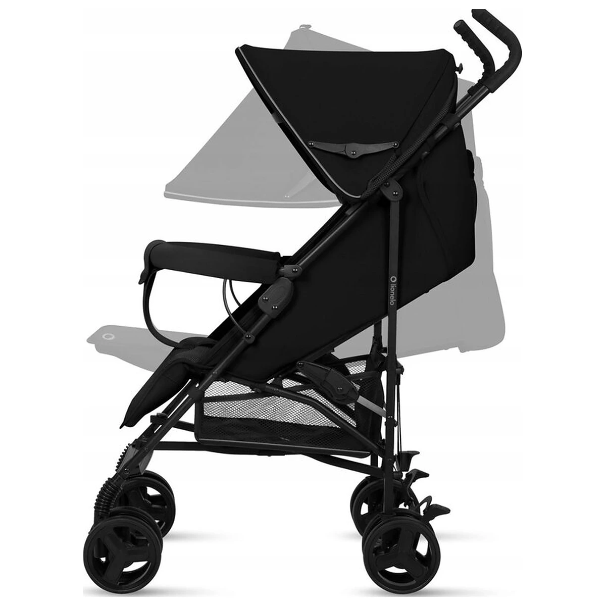 Carucior sport, Lionelo, Elia, Cu plasa de tantari, Suport de picioare reglabil, Spatar ajustabil in 4 pozitii, Capotina XXL, Pliere tip umbrela, Capacitate 15 kg, 6 luni+, Negru [13]