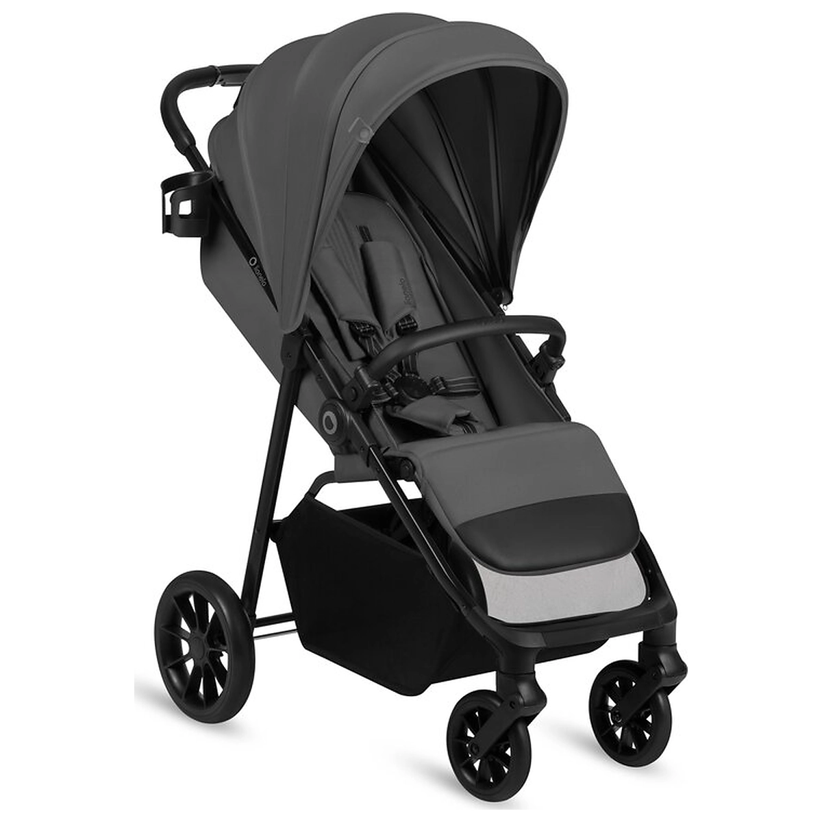 Carucioare sport - Carucior sport, Lionelo, Emerald, Pliere cu o mana, Copertina XXL UPF50+, Spatar reglabil, Suspensie completa, Roti EVA, 6- 48 luni, Pana la 22 kg, Gri