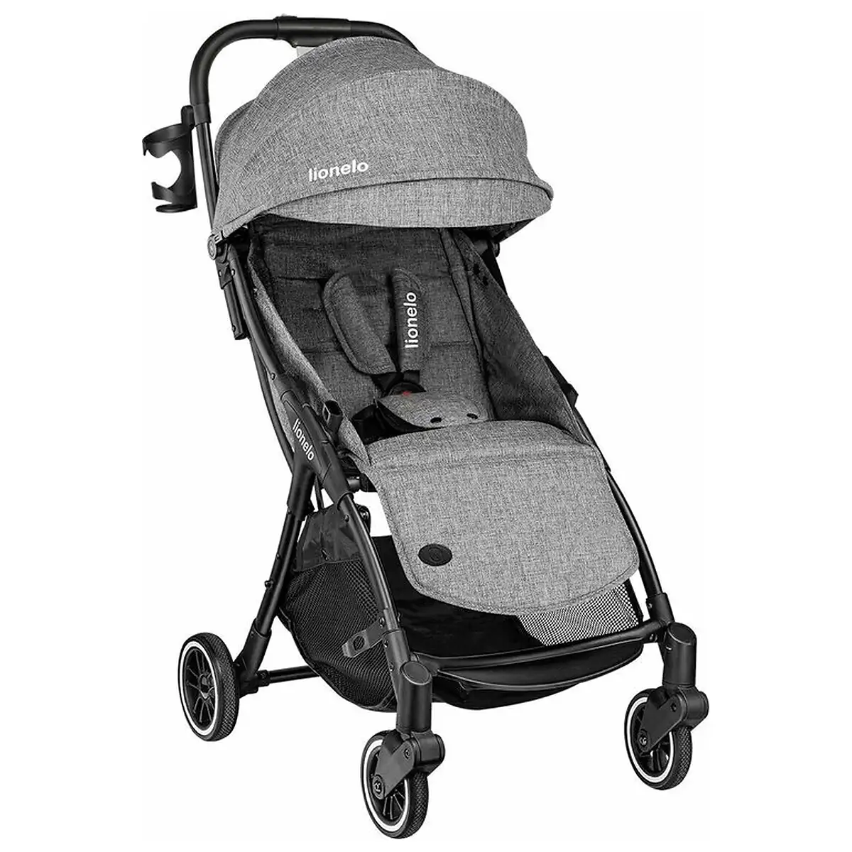 La plimbare - Carucior sport, Lionelo, Julie One, De la nastere, Greutate redusa, Cu accesorii, Cadru din aluminiu, 0-22 kg, Pliere