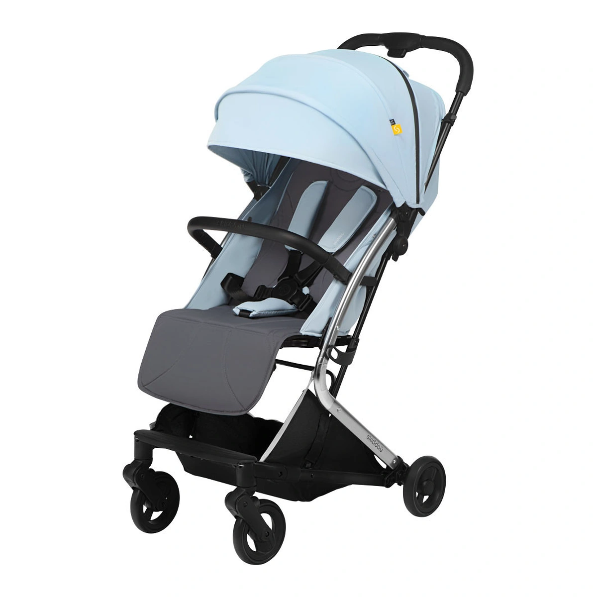 Carucioare sport - Carucior sport pliabil Skiddou Mikkeli Sky high, ultracompact pentru calatorii, Bleu