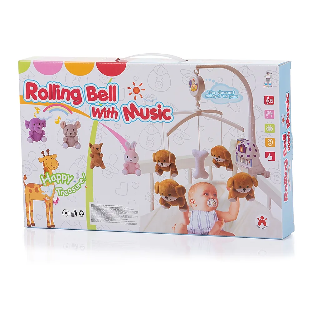 Carusel muzical pentru patut Chipolino Pink rabbits [1]