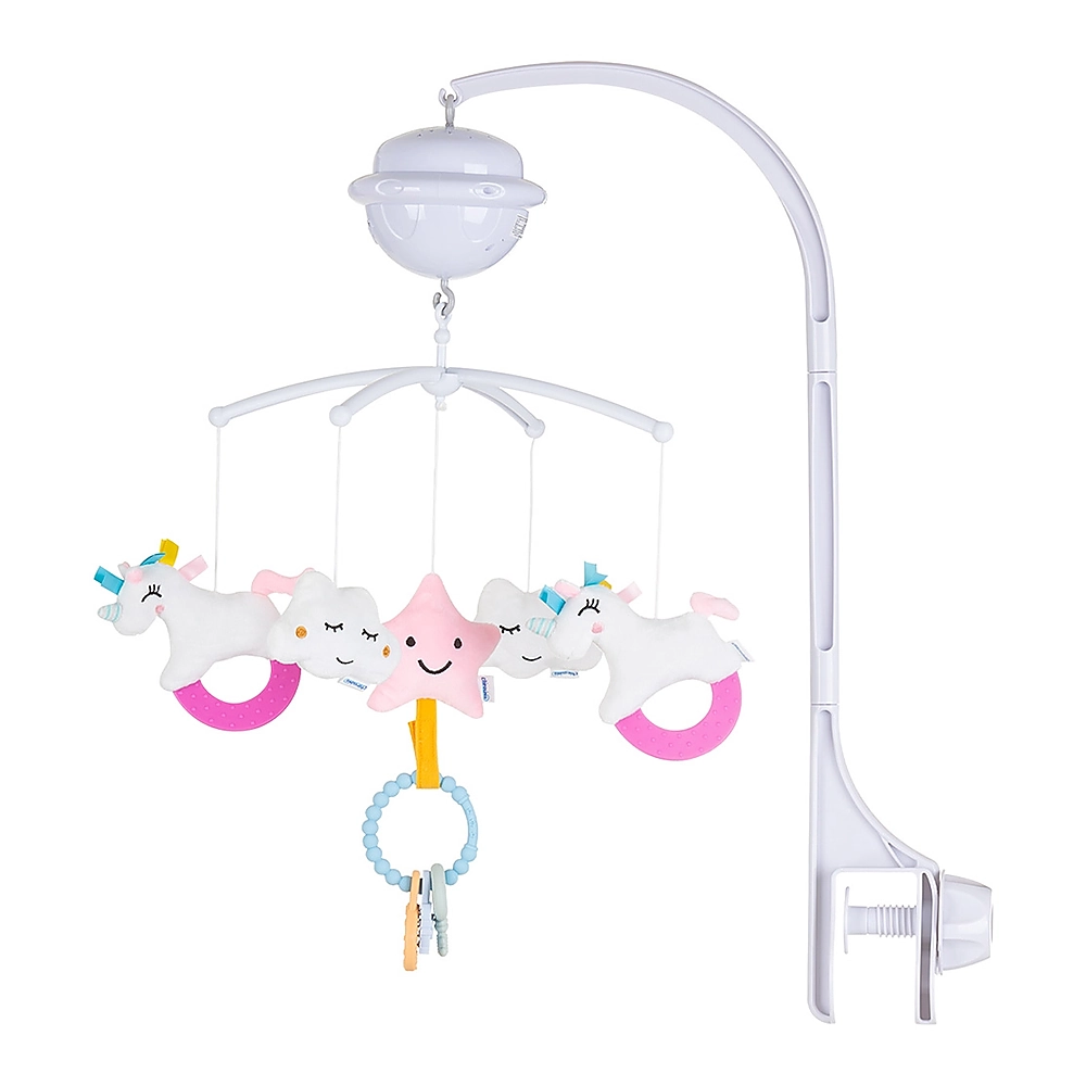 Jucarii muzicale - Carusel muzical pentru patut cu proiector Chipolino Unicorn