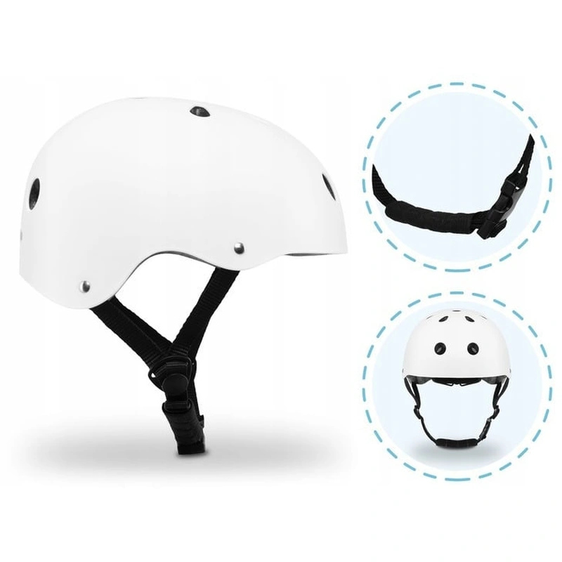 Casca pentru copii, Lionelo, Reglabila 50-56 cm, Din ABS si EPS, Alb [6]