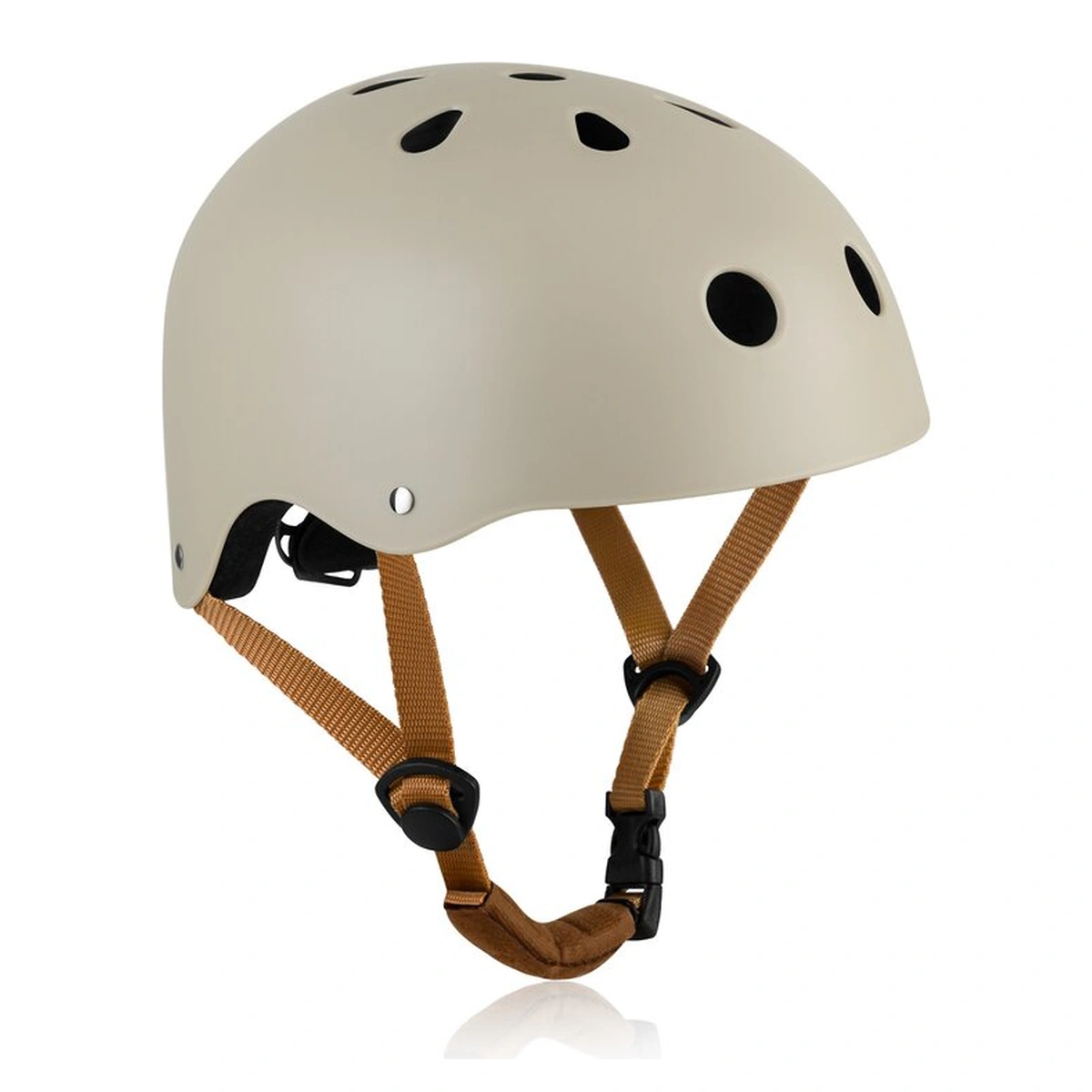 In siguranta - Casca pentru copii, Lionelo, Reglabila 50-56 cm, Din ABS si EPS, Bej