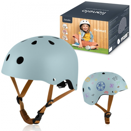 Casca pentru copii, Lionelo, Reglabila 50-56 cm, Din ABS si EPS, Albastru [10]