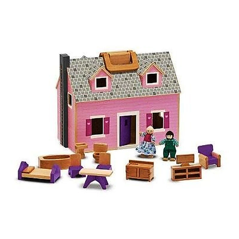 Casuta de papusi din lemn pliabila Melissa and Doug [0]