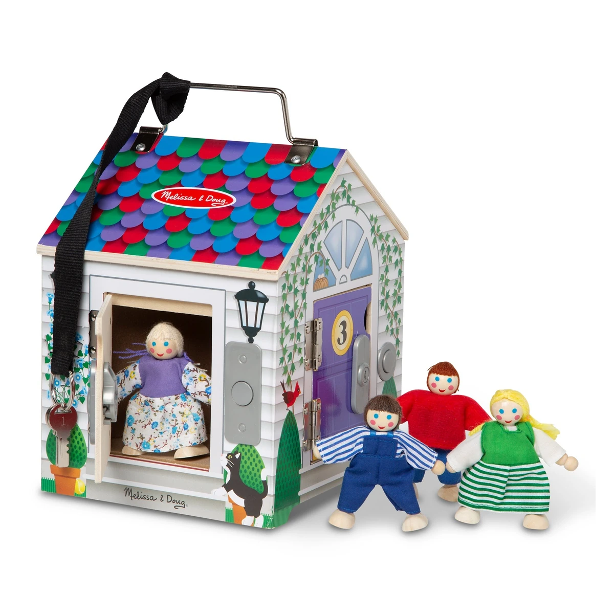 Jucarii - Casuta din lemn cu sonerie Melissa and Doug