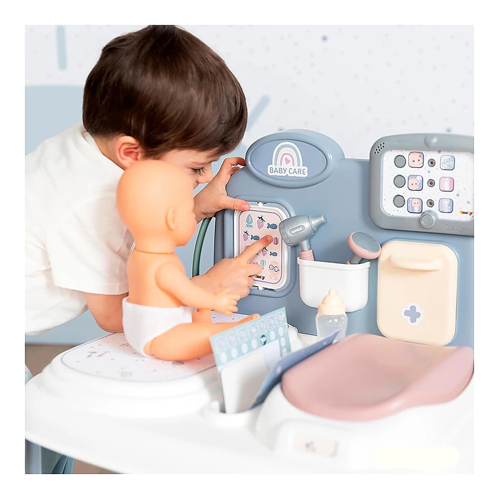 Centru de ingrijire pentru papusi Smoby Baby Care Center albastru cu accesorii [5]