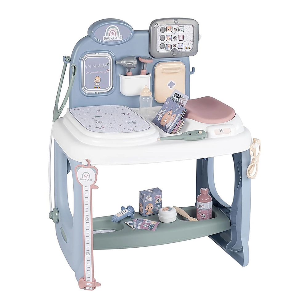 Mobilier pentru papusi - Centru de ingrijire pentru papusi Smoby Baby Care Center albastru cu accesorii