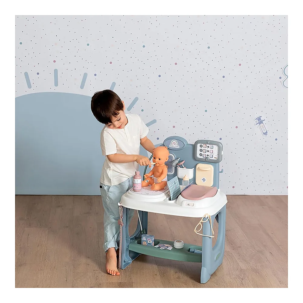 Centru de ingrijire pentru papusi Smoby Baby Care Center albastru cu accesorii [4]