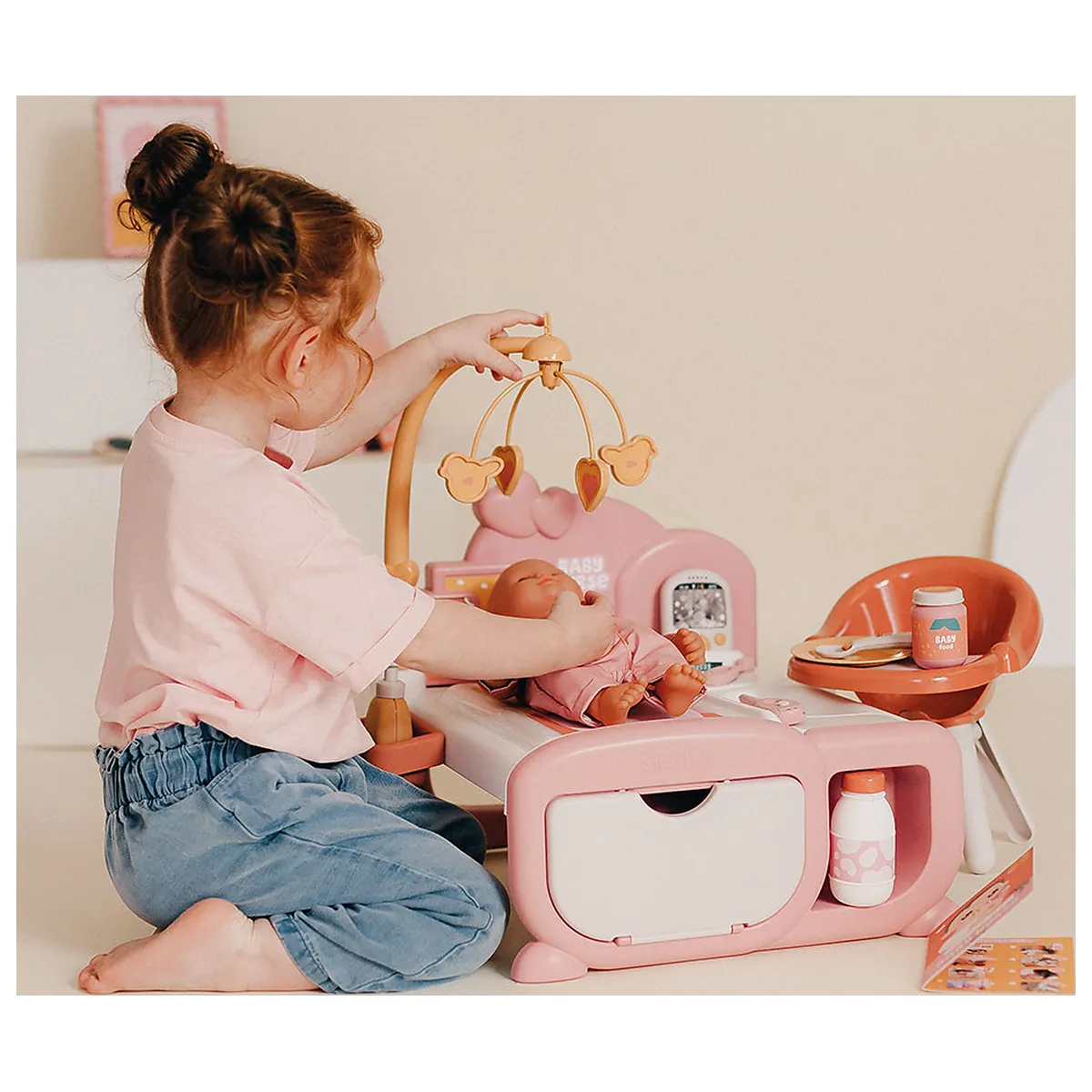Centru de ingrijire pentru papusi Smoby Baby Nurse Cocoon Nursery 3 in 1 cu 16 accesorii 3 ani + [4]