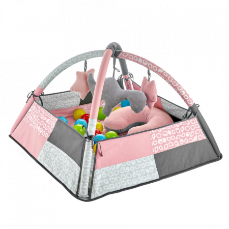 Centru de joaca cu bile BabyJem Roz Toy Ball Play Mat [1]