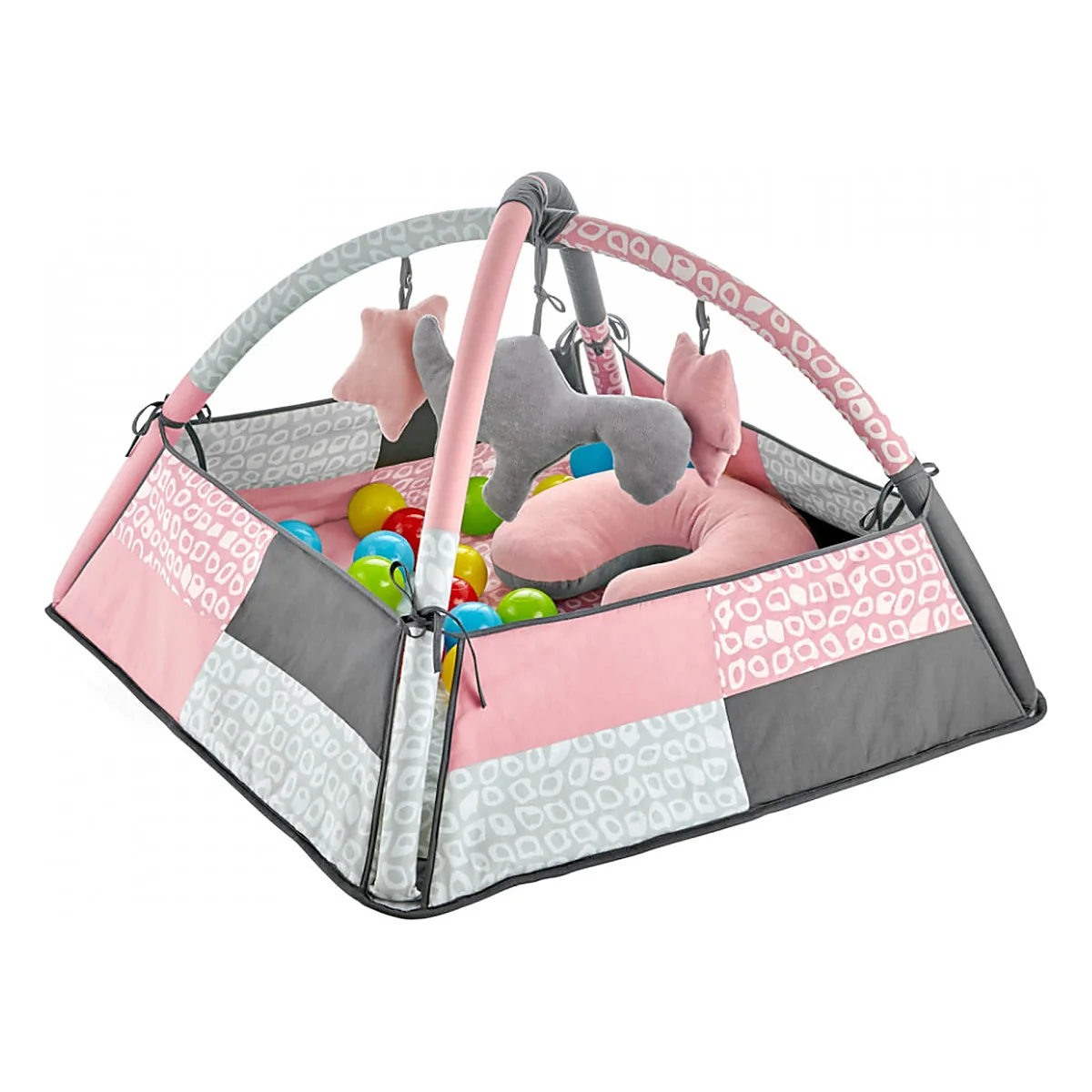Saltelute si centre de activitati - Centru de joaca cu bile BabyJem Roz Toy Ball Play Mat