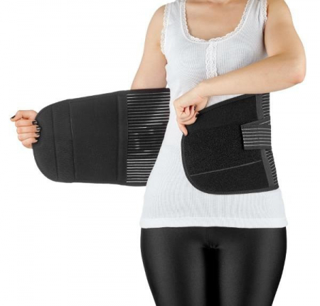 Centuri postnatale - Centura abdominala post-natala reglabila Negru BabyJem Postpartum