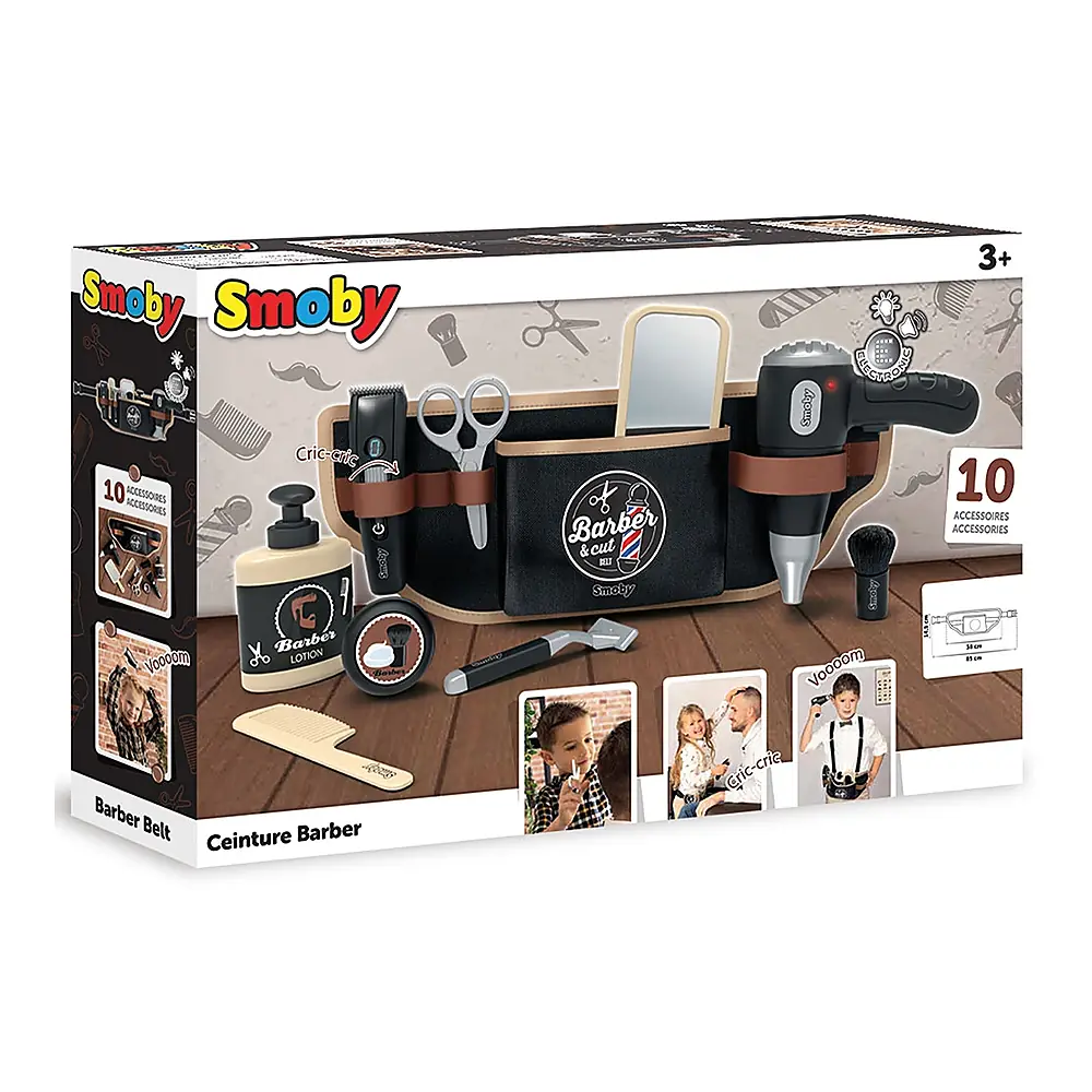 Centura frizer Smoby Barber and Cut negru cu accesorii [15]
