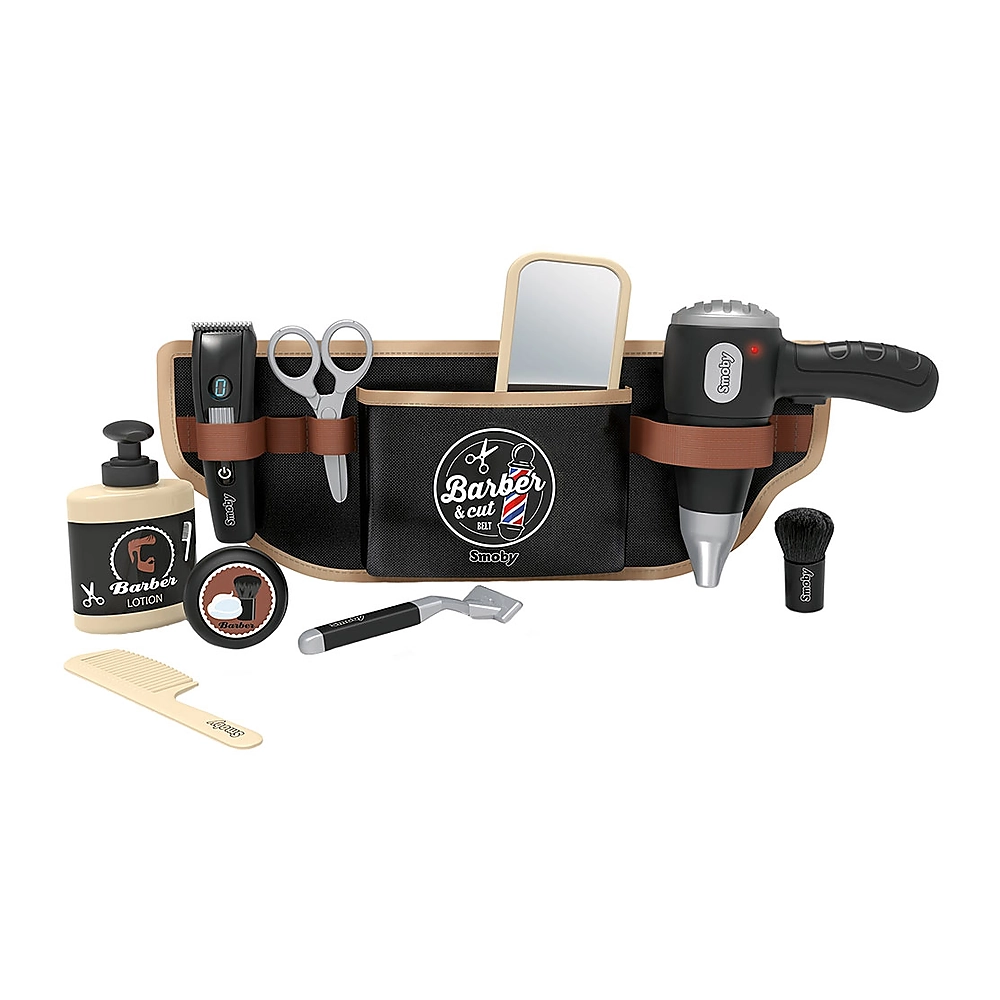 Jucarii de rol - Centura frizer Smoby Barber and Cut negru cu accesorii