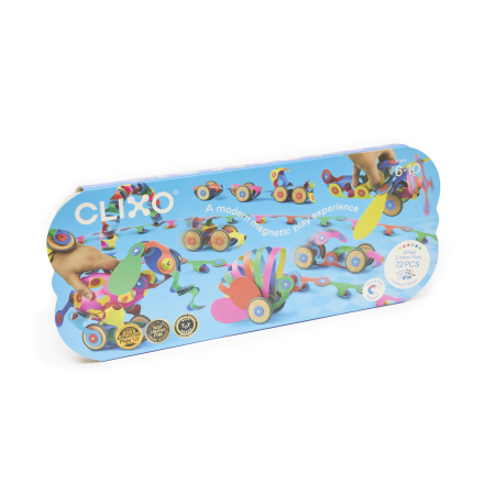 Clixo® joc magnetic de construit - Modele cu rotite (72 piese) [1]