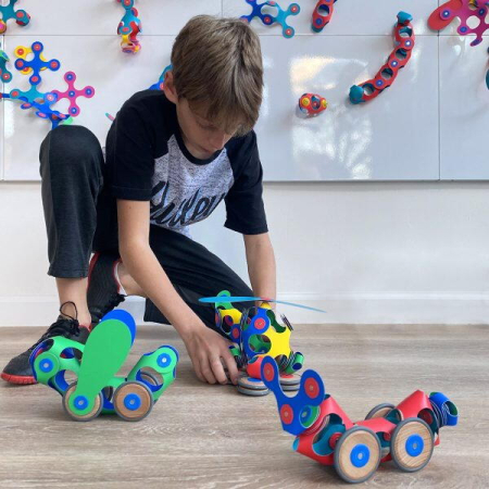 Clixo® joc magnetic de construit - Modele cu rotite (72 piese) [4]