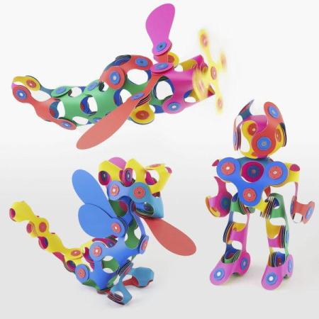 Clixo® joc magnetic de construit - Super Curcubeu (60 piese) [3]